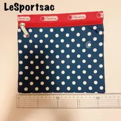 LeSportsac ポーチ ドット柄 フラット レッド×ネイビーのサムネイル