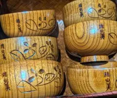 木製汁椀 6個セット 桂由美