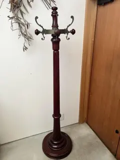 【お値下げしました】カリモク　ポールハンガー　ボートハンガー　クラシック コロニアル カリモク ポールハンガー AC5060NK コートハンガー 木製