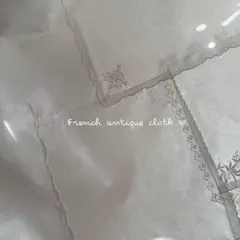 大SALE❣️フランスアンティーク花柄刺繍レースクロスカーテンஐ⑤