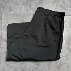 アディダス トラックパンツ グレー 3ストライプ 裾ファスナー XL