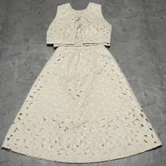 COEL コエル　極美品　フラワーキルティング　ベスト　スカート　セットアップ