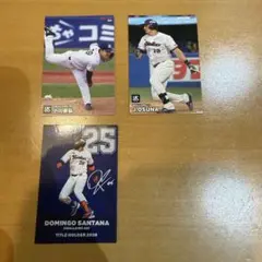 東京ヤクルトスワローズ カルビー プロ野球チップス カード 3枚セット