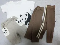パンダ柄Tシャツとパンツ3セット 4点セット　90サイズ　95サイズ