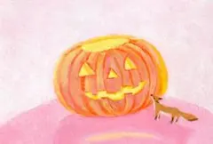 絵画　ハロウィン2 原画　額縁無し　Lサイズ