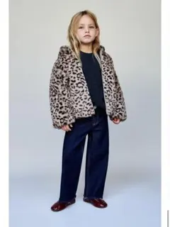 ZARA_ アニマルプリント フェイクファージャケット_3y98