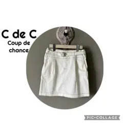 未使用タグ付　C de C COUP DE CHANCE ミニスカート 白　38のサムネイル