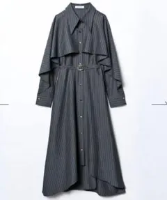 【定価約65%OFF】ストライプケープワンピース《レディアゼル》