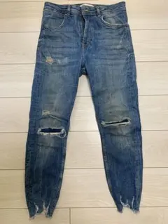ZARA ダメージ加工 デニムパンツ EUR 38 / USA 30 / 30
