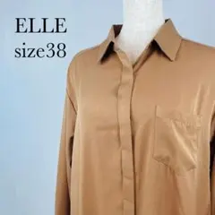 ELLE エル　シャツワンピース シンプルデザイン　カジュアル　長袖　【51】