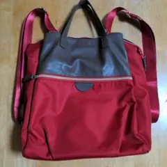 赤色 2way リュック バッグ