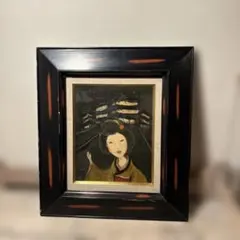 F30号】式日 #01 現代アート 油彩画 女性と動物の頭部 - メルカリ