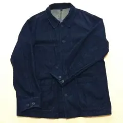 無印良品　木の実から作ったカポック混デニム　カバーオール　Ｌ　ダークネイビー