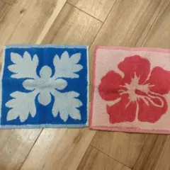 ハワイアン タオルハンカチ 2枚セット 花柄 ボタニカル柄
