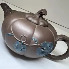 中国美術　紫泥急須　幅約16㎝　東Y8-0824③