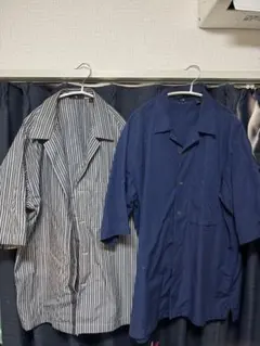 (2枚セット) +J スーピマコットンオーバーサイズ オープンシャツ Lサイズ