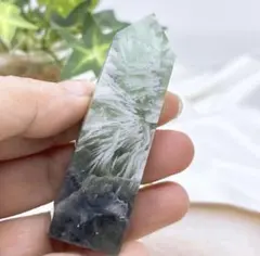 【天然石】エンジェルフェザーフローライトポイント◆タワー