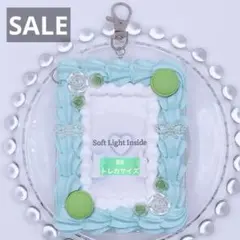 【B8 トレカ】ホイップデコ 硬質ケース トレカケース 推し活 緑×白 マカロン