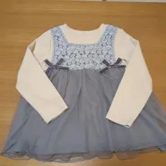 プティマイン　チュール長袖カットソー 110cm