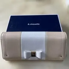 & chouette 長財布 ベージュ ホワイト リボンのサムネイル
