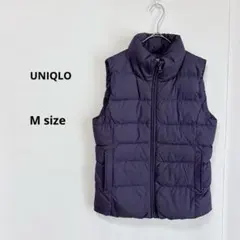 UNIQLO ユニクロ　ウルトラライトダウンベスト　M パープル　ジップアップのサムネイル