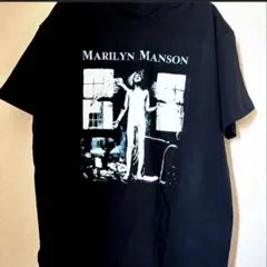 マリリンマンソン　ブルー　半袖Tシャツ90s ヴィンテージ Tシャツ バンド マリリンマンソン ブルー 半袖Tシャツ90s ヴィンテージ Tシャツ バンド