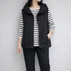 bell pauro［L］大人カジュアル◎あたたか中綿入◎コットンブレンドベスト