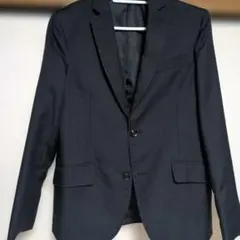 ブラック ストライプ ジャケット・パンツ セット 165cm