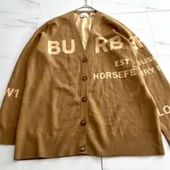 BURBERRY バーバリー ホースフェリー ロゴカーディガン L シルク混のサムネイル