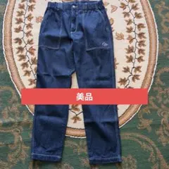 濃紺エラスティックウエストデニムパンツ