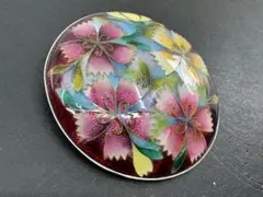 M5622 七宝焼　ブローチ　ヴィンテージ アクセサリー