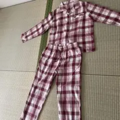 GUチェック柄パジャマ上下セットのサムネイル