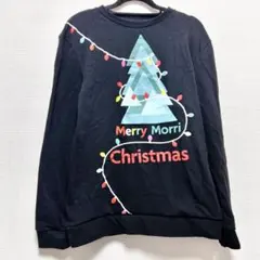 156 クリスマス ツリー 古着 トレーナー 可愛い 黒 ブラック