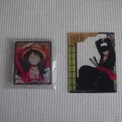 ワンピース　ミニアクリルスタンド　コレクション ルフィ　アクリルカード　ゾロ