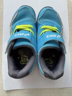 ASICS LAZERBEAM 青 スニーカー　18cm 記名跡あり