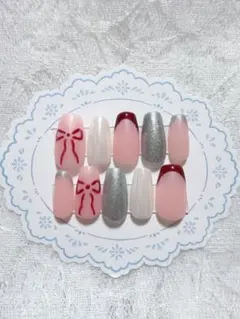 No.3 バレリーナネイルチップ付属品ありサイズ変更可　現品即購入OK