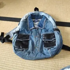 70s 80s デニムリュックサック 昭和レトロ ケミカルウォッシュ - メルカリ