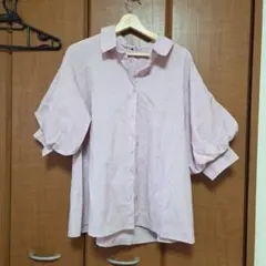 NICE CLAUP　半袖シャツ F ピンク　バルーン袖