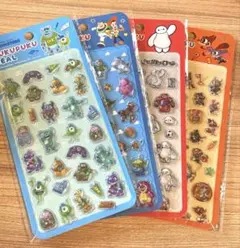 新品PUKUPUKUシールディズニー　ぷくぷくシール4セット