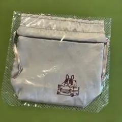 未開封　フレンチブルドッグデザイン 金色ポーチ　巾着袋　小物入れ　化粧ポーチ