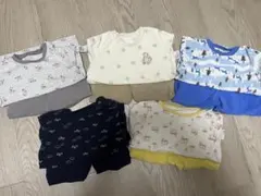 ユニクロ 冬用 パジャマ 90cm 5セット ⭐︎ 長袖ボーダーTおまけ付