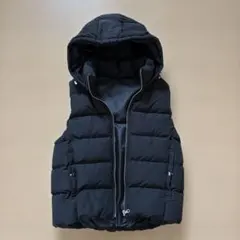 GU 中綿ベスト２way フード取外し可　ブラックベスト　Lサイズ
