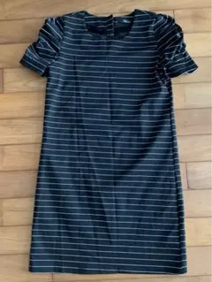 半袖ボーダーのミニワンピース Ｌサイズ