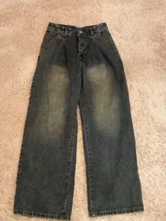 ワイドデニムパンツM