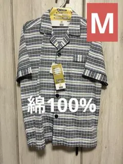 CLOSHI 半袖シャツ 綿100% ストライプ　着心地快適パジャマ　新品のサムネイル