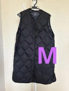 ユニクロ ウルトラライトダウン ロングベスト ブラック Mサイズ