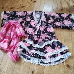 子供用浴衣　キスベリー 120サイズ