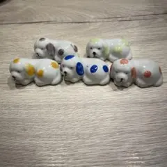 犬　陶器置物 6体セット