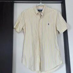 Ralph Lauren ストライプ 半袖シャツ イエロー Sのサムネイル