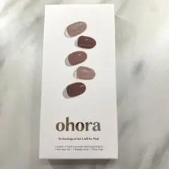 ND-048 ohora ジェルネイルシールレッド ブラウン